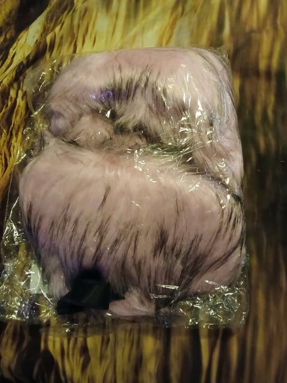 Dolls Kill faux fur backpack